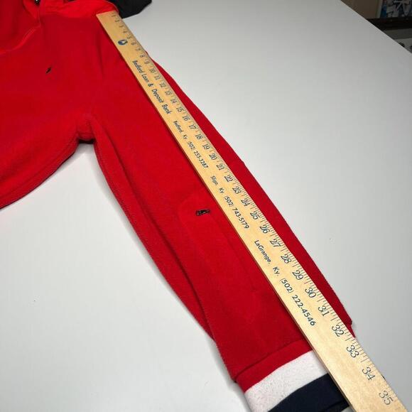 Polo Ralph Lauren Men’s Red Fleece Jacket 2XLT – Full Zip Hooded Warm Outerwear - Picture 2 of 12